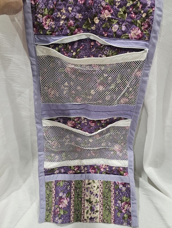 Jerri's Originals Handbags - Handcrafted Floral Hanging Foldable Organizer with Mesh Pockets